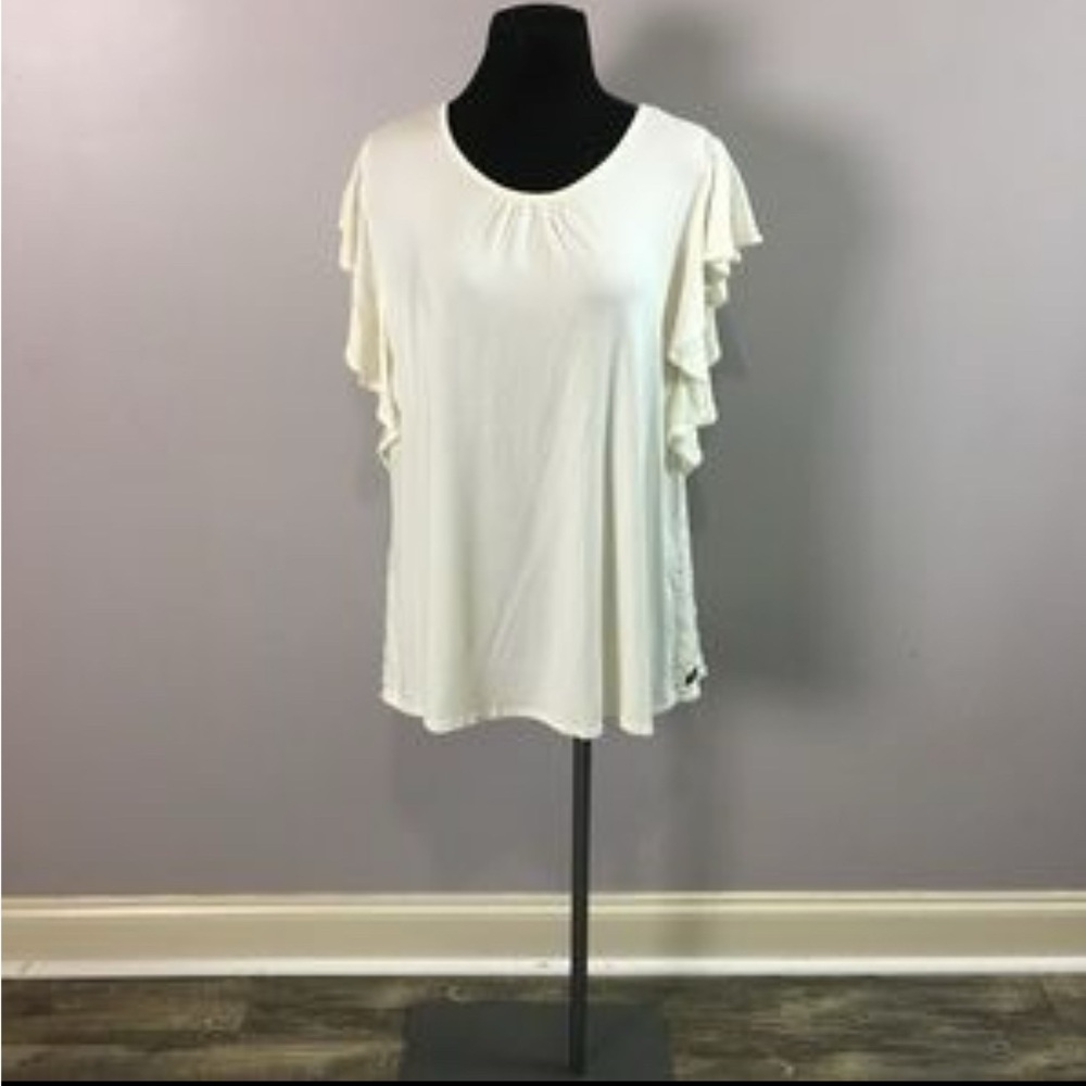Matilda Jane Cream Flutter Sleeve Blouse